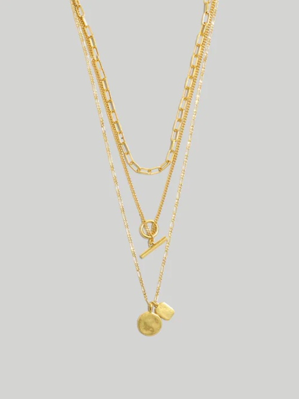 Madewell Toggle Chain Necklace Set